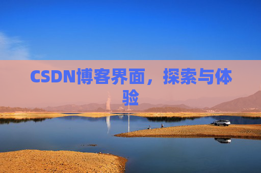 CSDN博客界面，探索与体验